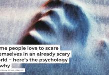A controlled scary experience can leave you exhilarated and relaxed afterward. gremlin/E+ via Getty Images